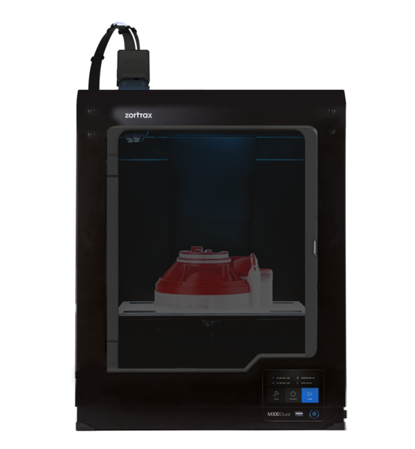 Zortrax M300 Dual 3D printer: dual-extrusion technology and robust construction for high-quality prints, suitable for professional applications and educational settings