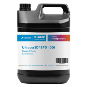 Image of BASF Resin Daylight Ultracur3D EPD 1006 5kg packaging, ideal for 3D printing applications, offering high-performance and precision in a 5kg quantity