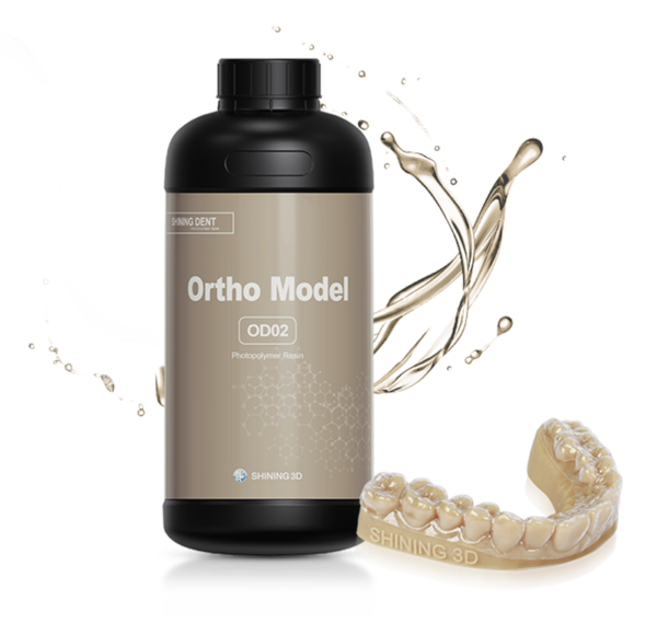 Brown resin orthodontics model, OD02, by Shining 3D radiates precision and detail, perfect for dental applications with its captivating realism