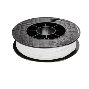 White Tiertime Filament ABS+ 1.75mm 500g spool, perfect for precise 3D printing. Reliable and versatile for your creative projects