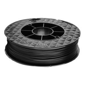 Two kilograms of Tiertime black ABS filament, measuring 1.75mm in diameter, ideal for 3D printing projects requiring durability and a sleek finish