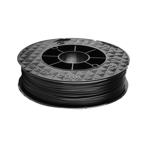 Tiertime black PLA filament, 1.75mm, 500g spool. Perfect for 3D printing with precision and durability, ensuring high-quality prints every time.