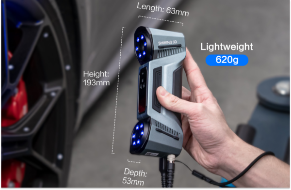 Compact and precise, the Shining 3D Metrology Freescan Combo 3D scanner offers advanced scanning capabilities for accurate dimensional analysis and high-quality 3D models