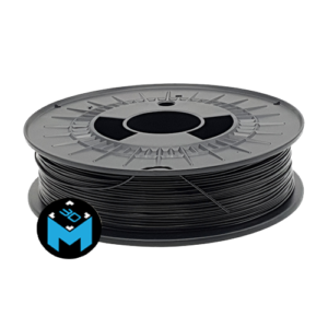 A 2-kilogram roll of Machines-3D's black PETG filament, primed for your next 3D printing project