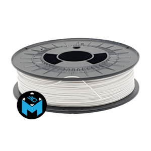 A 2-kilogram spool of white PETG filament by Machines-3D, ready for 3D printing